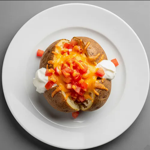 Baked Potato With Cheese & Mushroom 