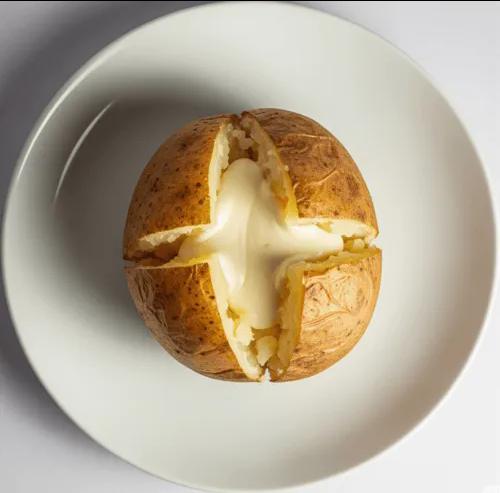 Baked Potato With Cheese & Salad 