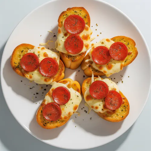 Garlic Bread, Cheese & Spicy Mince 